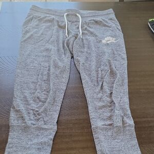 Nike Gray Sweatpants Relaxed Fit Cotton Blend